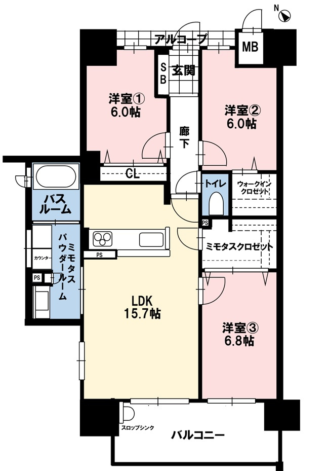 アルファステイツ白子駅の間取り|間取図