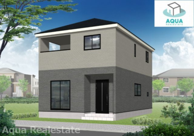 高松市太田上町の新築一戸建の居間・リビング|お料理しやすいキッチンです