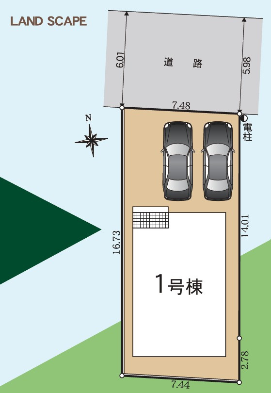高松市太田上町の新築一戸建の区画図