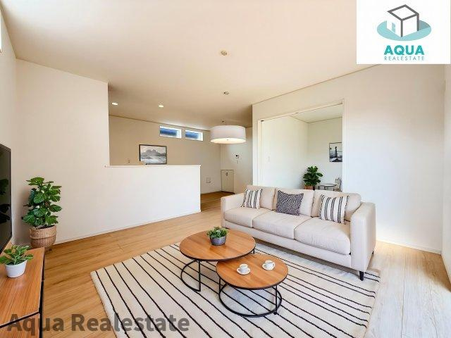 仲多度郡多度津町大字三井の新築一戸建の外観|ゆったり過ごせるリビングです