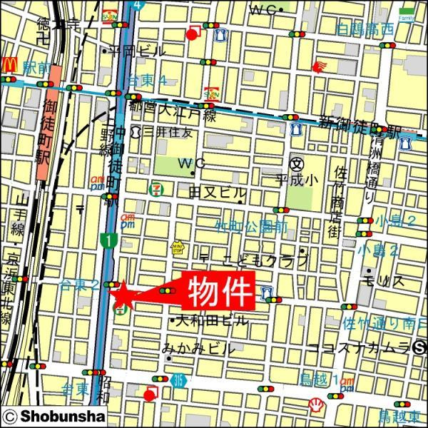 ＫＤＸレジデンス御徒町の地図