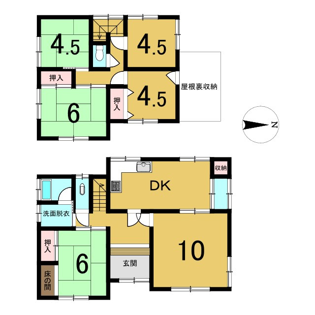 福田　中古戸建　6DKの間取り