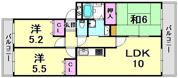 ソレーユ西宮の間取り
