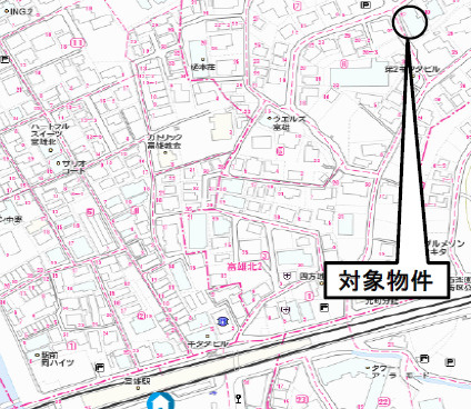 グランドムール富雄の地図