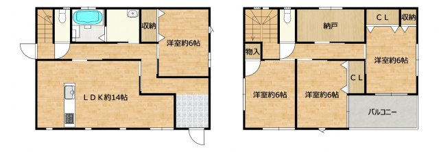 中村1丁目　中古住宅の間取り