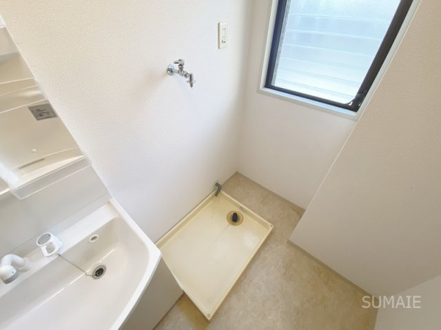 カサグランデ大宮の洗面所|室内洗濯機置き場！