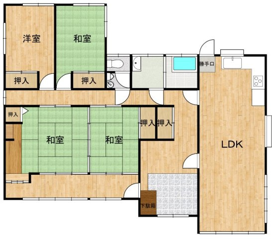 【間取り】 | 西岐波江頭M貸家