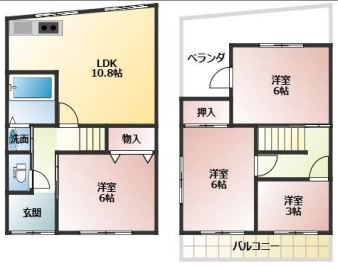 垂水区東垂水2丁目戸建の間取り