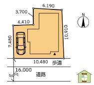川口市本前川　中古一戸建ての区画図