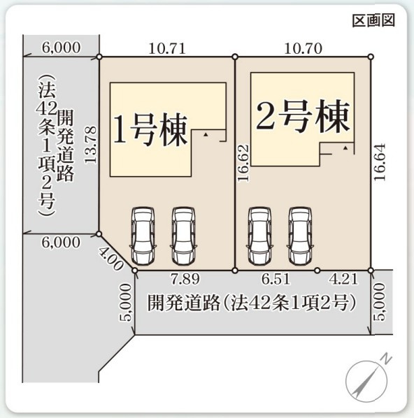 丸亀市三条町の新築一戸建の区画図|間取り図