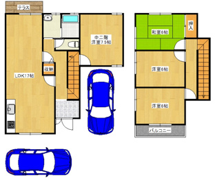 【間取り】 | 天理市中山町戸建