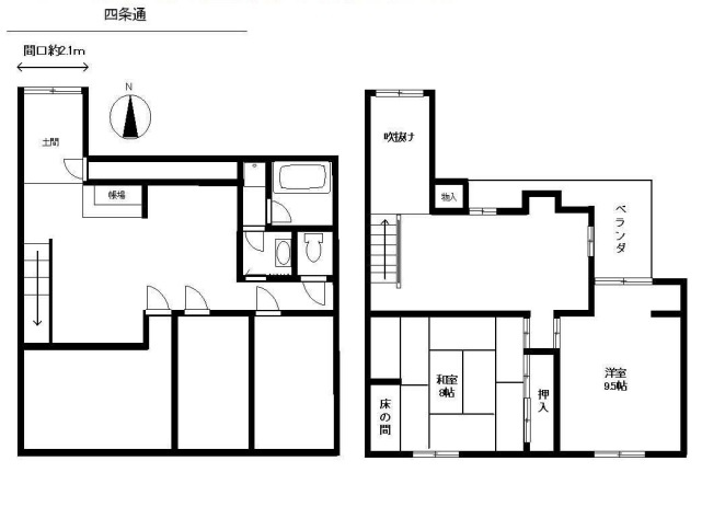 壬生高樋町店舗の間取り