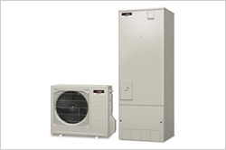 仲介手〇料不要　i-passo雛形【小・中】の防犯設備|三菱エコキュート。外気の熱エネルギーや割安な夜間電力を利用することで、給湯光熱費はガスに比べ約1/3とおトク。お湯はりから保温、足し湯まですべて自動。お湯が冷めたらワンタッチで追い焚きもできて便利です