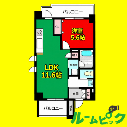 Court　MARIAGE　名古屋市賃貸　仲介手数料無料の間取り