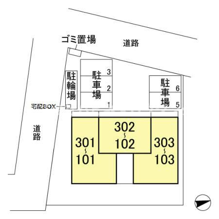 アステールピュールＫの区画図