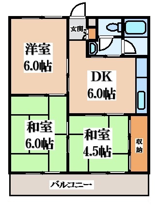 【間取り】 | コーポ飯島
