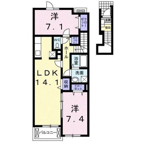 【間取り】 | サンパティーク　Ⅰ