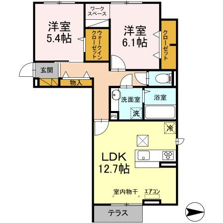 ハイピクチャーD棟の間取り