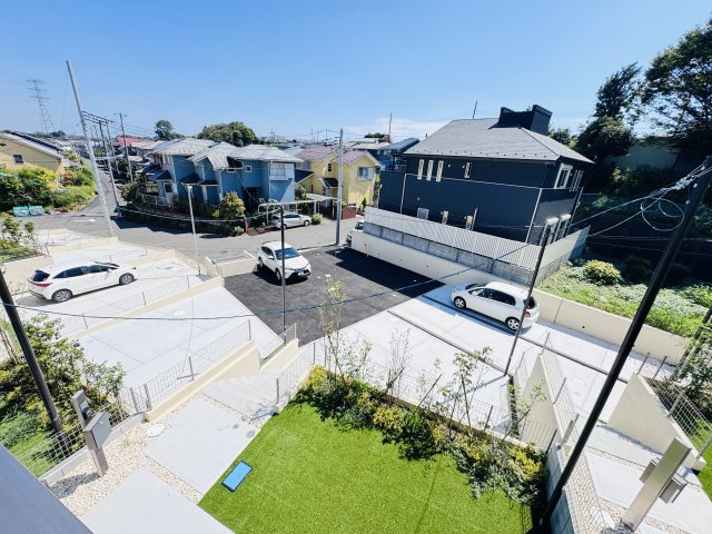 柏市大室新築戸建の展望|バルコニーより南側眺望・南道路で日当たり良好♪