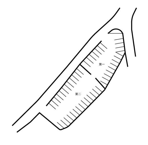 第二小橋モータープールの区画図