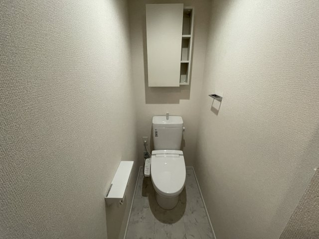 稲城市東長沼の賃貸マンションのトイレ