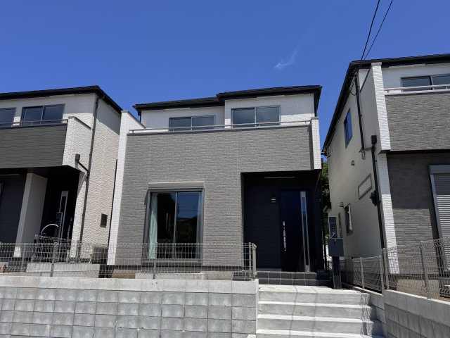 柏市大室新築戸建の外観|E号棟外観・完成済み内覧可能です！