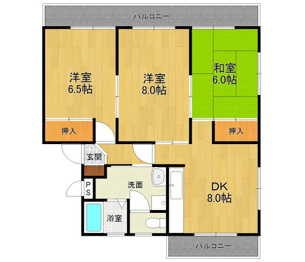 アビタシオン仁川の間取り