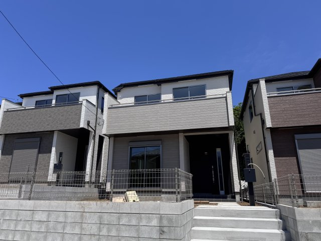 柏市大室新築戸建の外観|G号棟外観・完成済み内覧可能です！