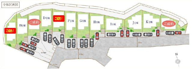 柏市大室新築戸建の区画図|4棟成約済み！