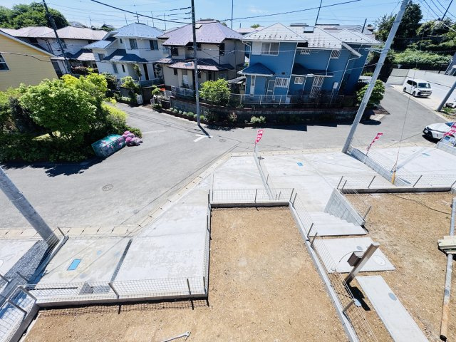 柏市大室新築戸建の展望|バルコニーより道路側眺望・南道路で日当たり良好♪