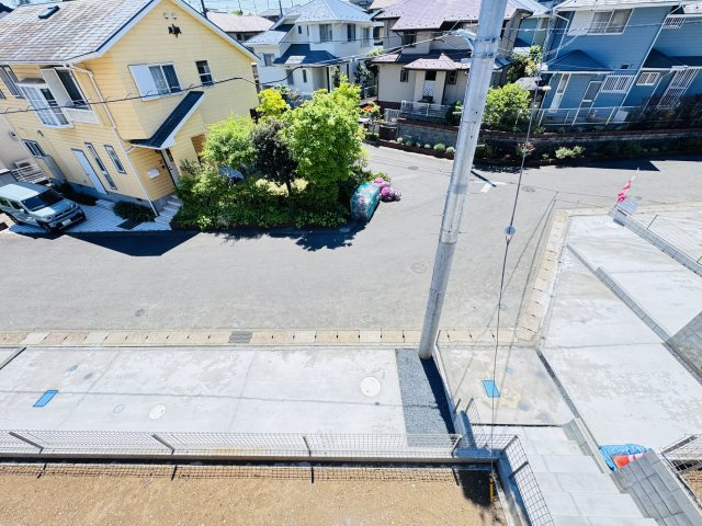 柏市大室新築戸建の展望|バルコニーより道路側眺望・南道路で日当たり良好♪