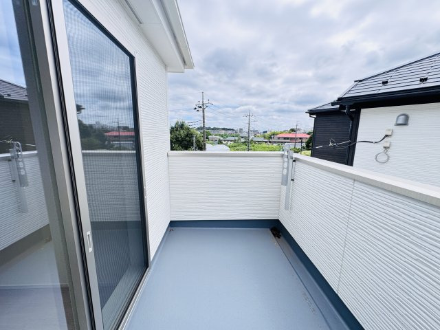 松戸市東平賀新築戸建（第３東平賀）のバルコニー|寝室前南西向きバルコニー