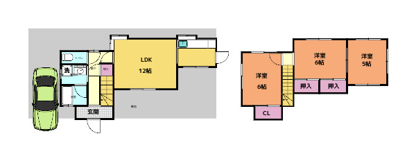 矢田町戸建の間取り