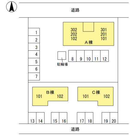 ディアコート札場 C棟の区画図