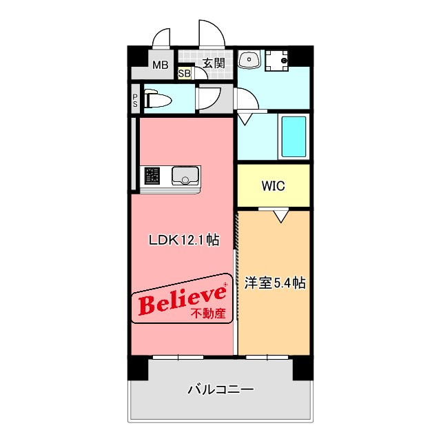 カサグランデ本町の間取り|使い勝手の良い間取りです♪
