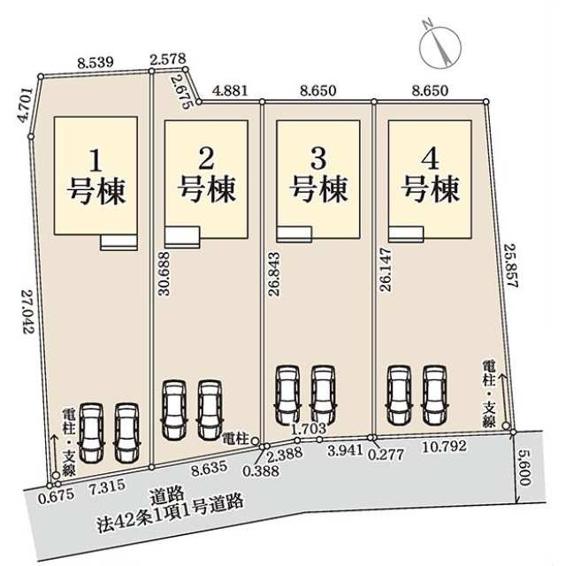 リーブルガーデン第１栃木都賀町平川　新築一戸建ての区画図