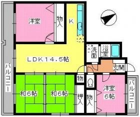 ファミール野間の間取り|間取り図