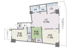 【間取り】 | アイランドシティ・インフィニガーデンイースト棟 | 間取り図