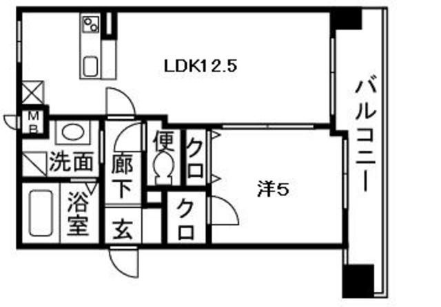 Ａｄｅｎ箱崎駅前の間取り|間取図