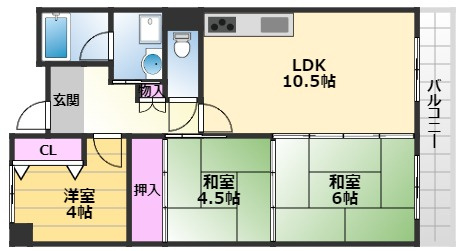 【間取り】 | プリムローズ岸和田