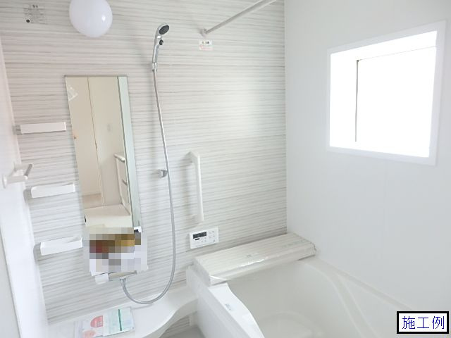 厚木市林２丁目新築戸建て　1号棟の浴室|きれいなお風呂です