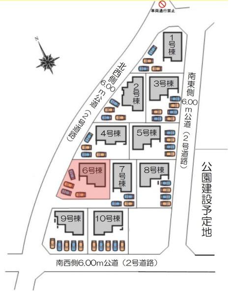 第３富士見町時沢６号棟の区画図|区画図
