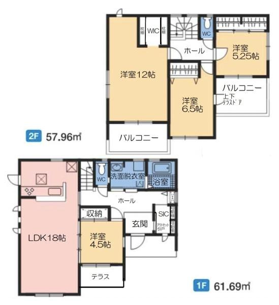 第３富士見町時沢５号棟の間取り