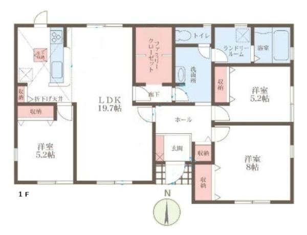 リーブルガーデン北郡山町 ２号棟 ／新築一戸建の間取り