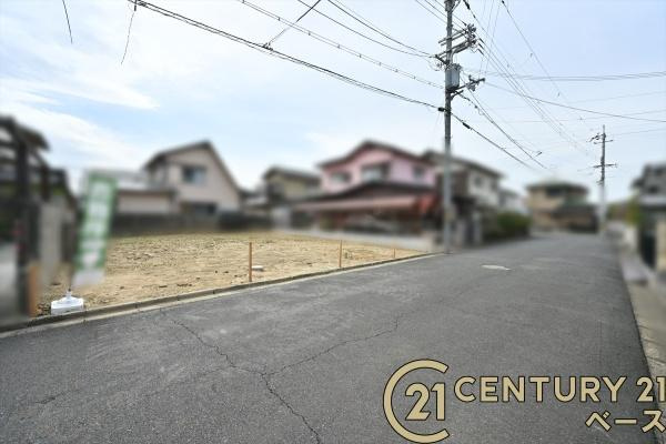 磯城郡田原本町藥王寺　建築条件なし土地の前面道路含む現地写真|■現地撮影写真■前面道路６ｍと広々開放的！