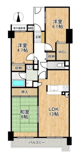 王寺アーバンコンフォートの間取り