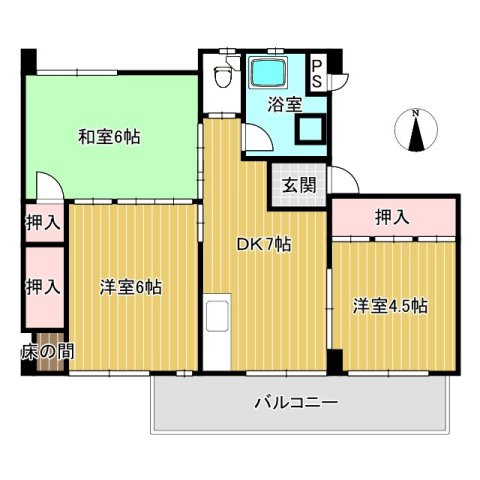 五番町ハイツ　B棟の間取り