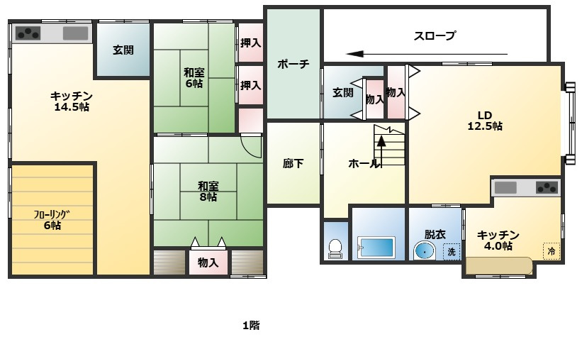 見附市下関町　土地建物（4棟）の間取り