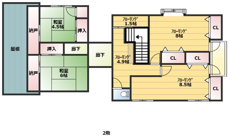 見附市下関町　土地建物（4棟）の間取り