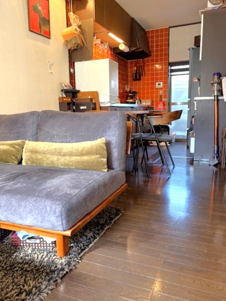 南向きオール電化住宅◆リフォーム＆リノベーション用に最適◆下京区梅小路本町の居間・リビング|リビング